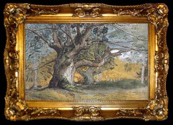 framed  Samuel Palmer Oak Trees,Lullingstone Park, ta009-2